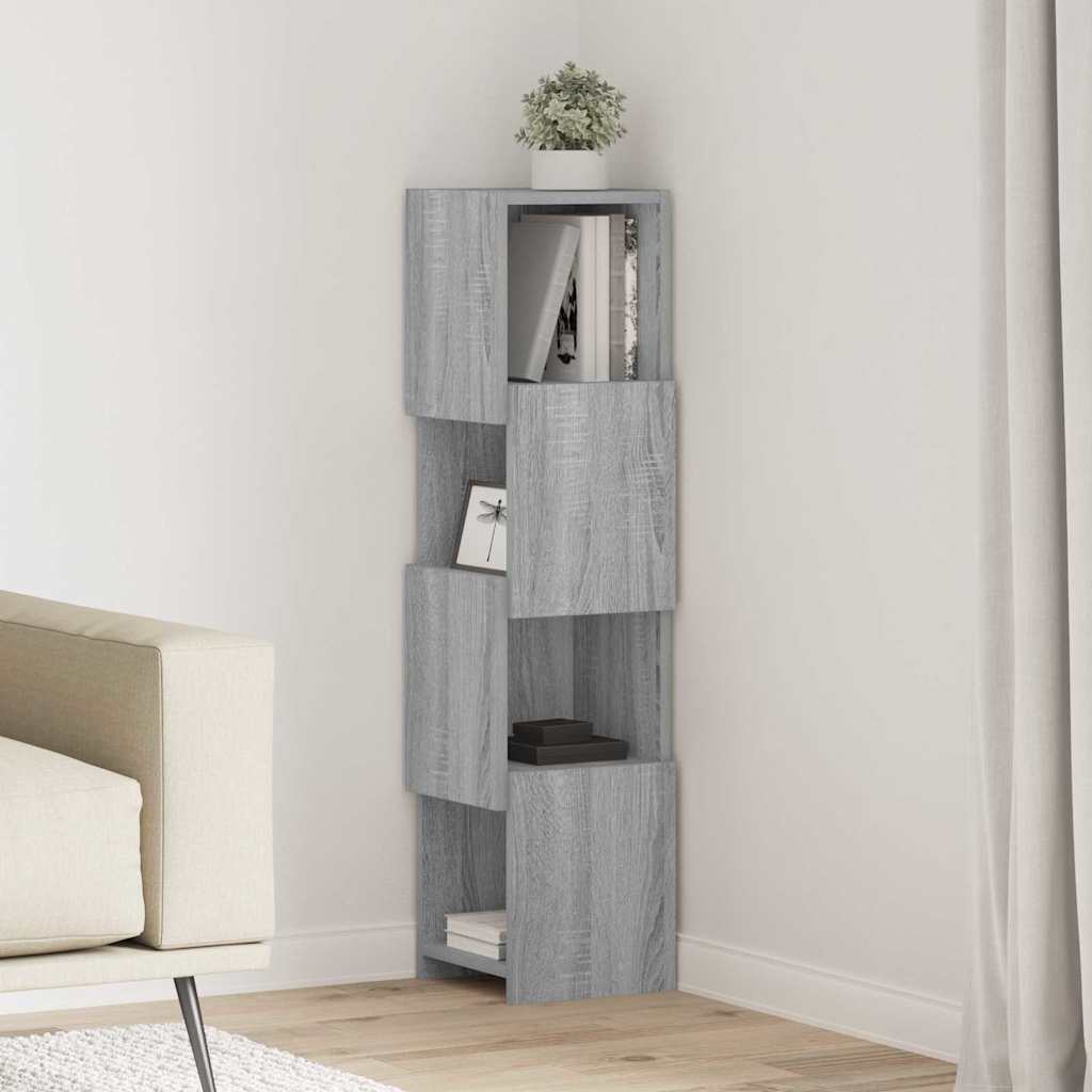 Dulap de colt Alb 25,5x25x102cm Lemn compozit — imaginea 2
