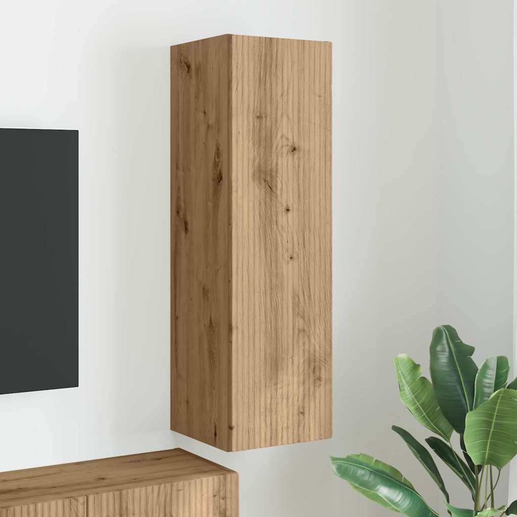 Dulap TV de perete Pe perete Stejar artizanal 30 x 31 x 100 cm — imaginea 2
