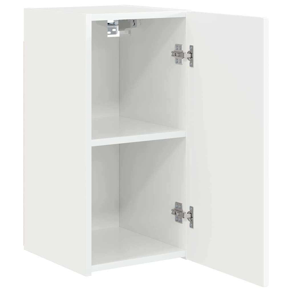 Dulap TV de perete Pe perete 2 pcs Alb Lucios 30 x 31 x 60 cm — imaginea 7