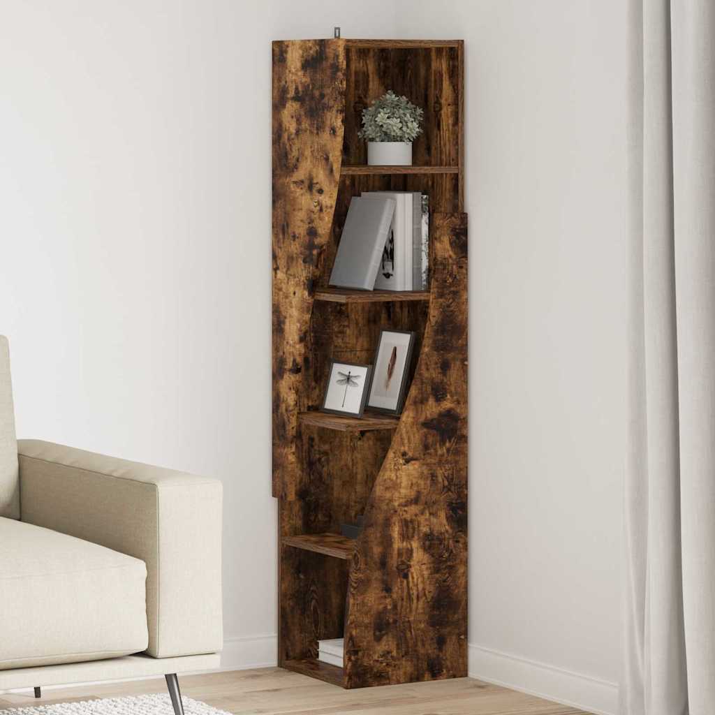 Dulap de colt Alb 32x32x140cm Lemn compozit — imaginea 2