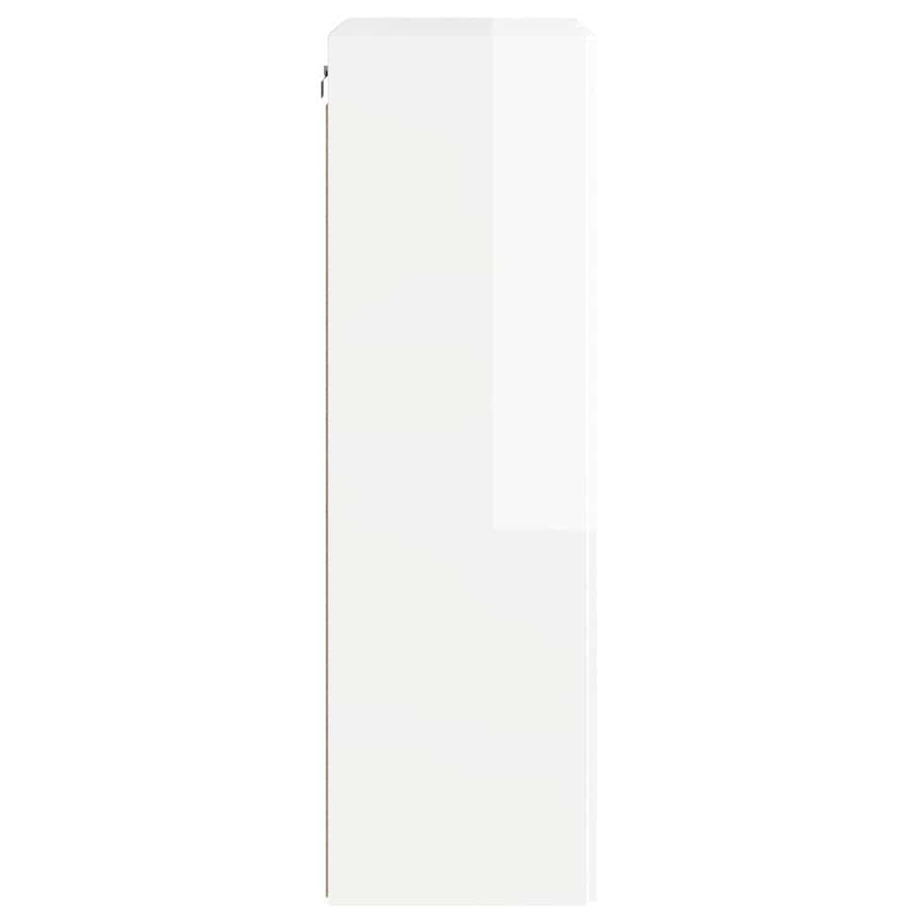 Dulap TV de perete Alb lucios 59,5 x 31 x 100 cm Lemn compozit — imaginea 8
