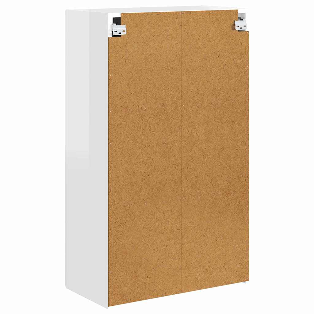 Dulap TV de perete Alb lucios 59,5 x 31 x 100 cm Lemn compozit — imaginea 9