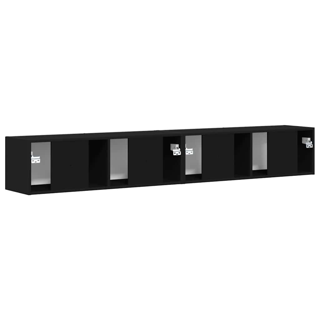 Dulap TV de perete 2 pcs Negru 60 x 31 x 29.5 cm Lemn compozit — imaginea 10