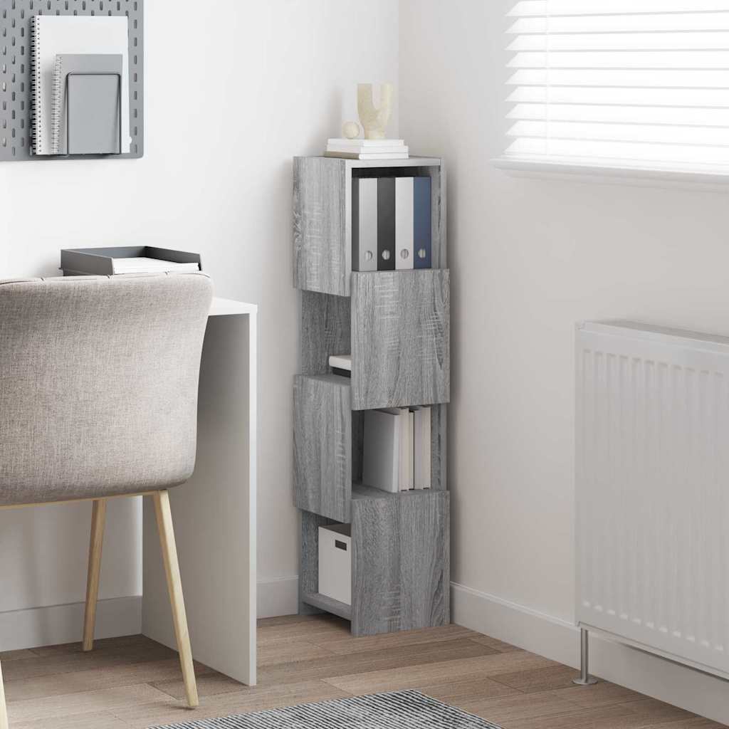 Dulap de colt Alb 25,5x25x102cm Lemn compozit — imaginea 5