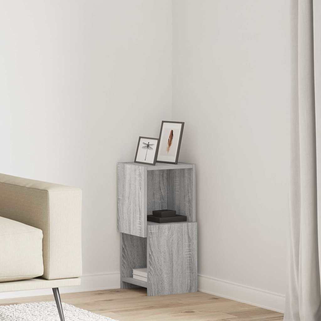Dulap de colt Alb 25,5x25x55cm Lemn compozit — imaginea 2