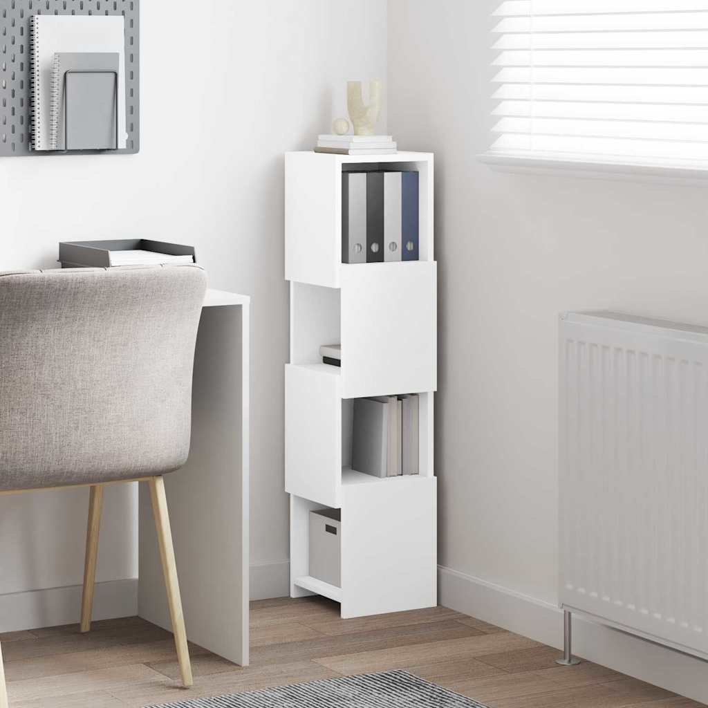 Dulap de colt Alb 25,5x25x102cm Lemn compozit — imaginea 5