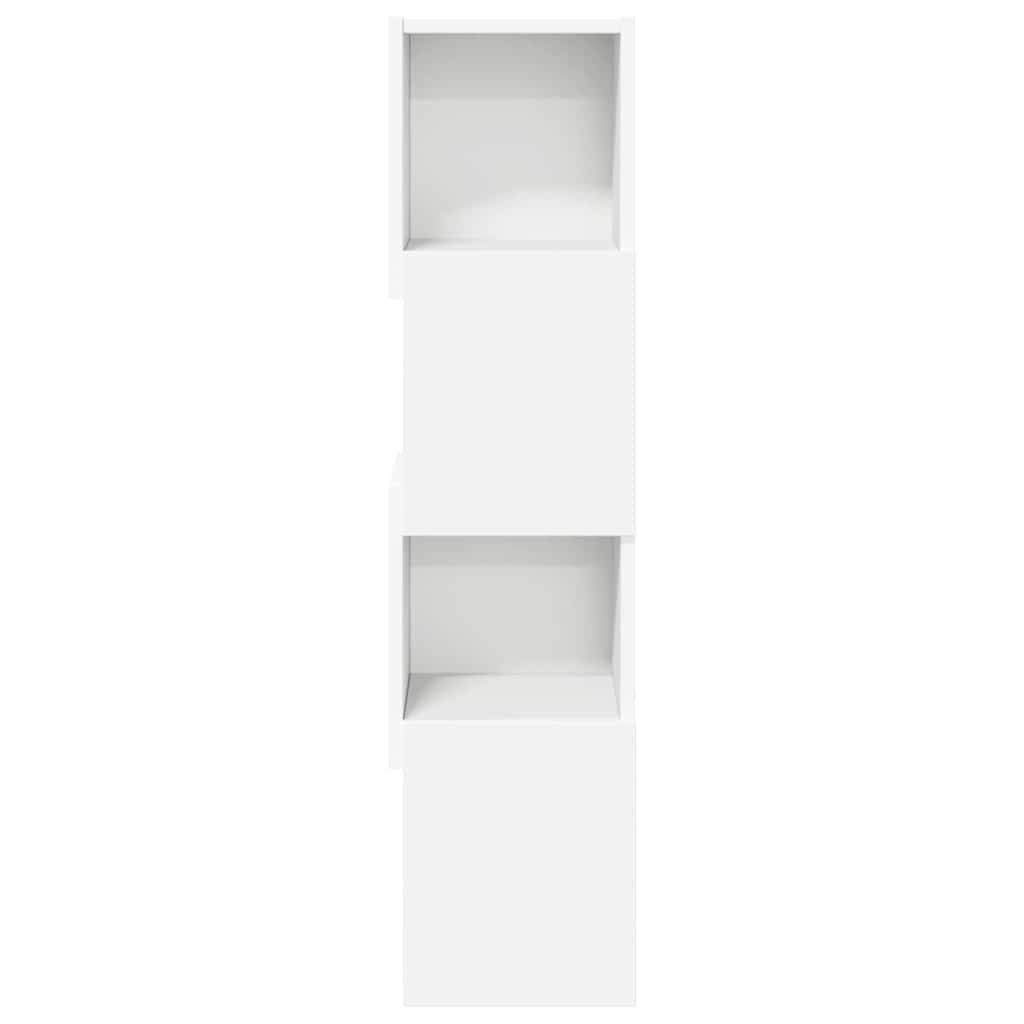 Dulap de colt Alb 25,5x25x102cm Lemn compozit — imaginea 6