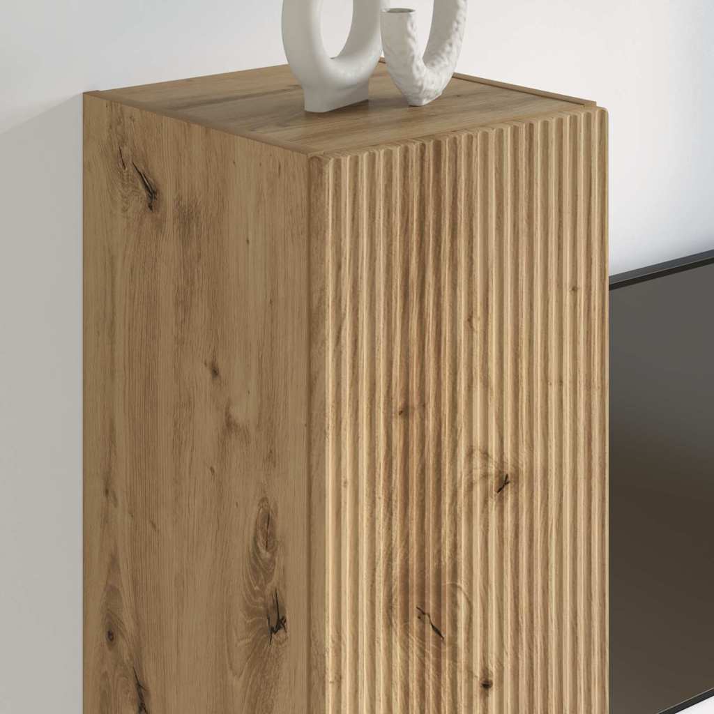 Dulap TV de perete Pe perete Stejar artizanal 30 x 31 x 100 cm — imaginea 5