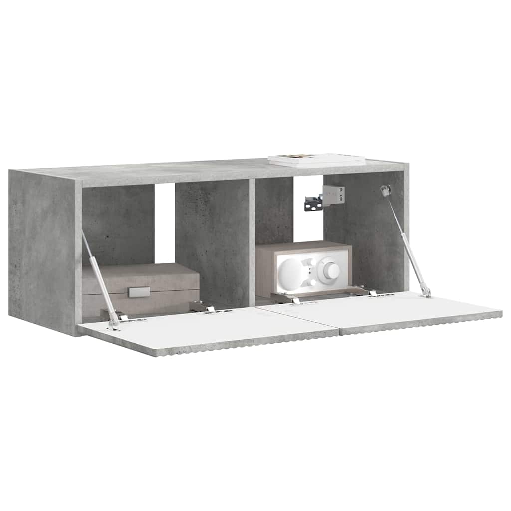 Dulap TV de perete Beton 60 x 31 x 29.5 cm Lemn compozit — imaginea 4