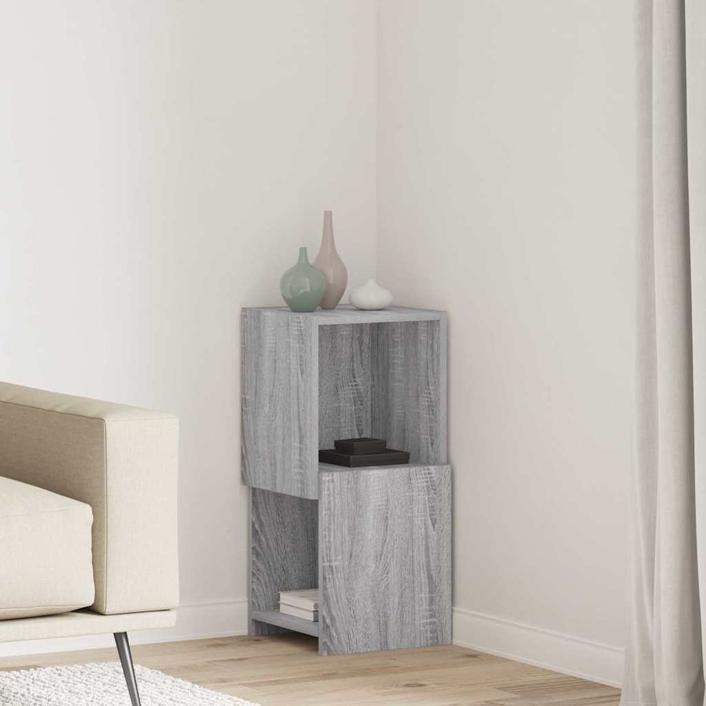 Dulap de colt Alb 30,5x30x65cm Lemn compozit — imaginea 2