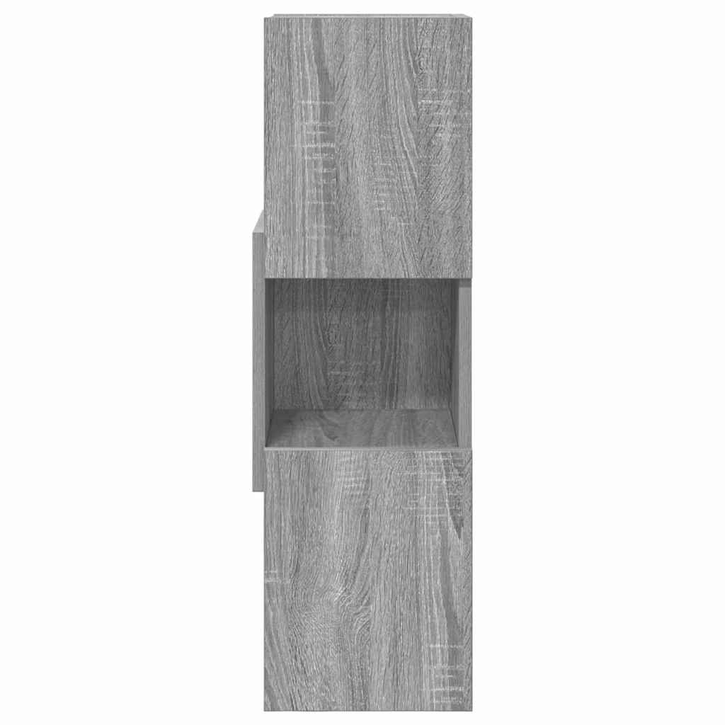 Dulap de colt Alb 25,5x25x80cm Lemn compozit — imaginea 6