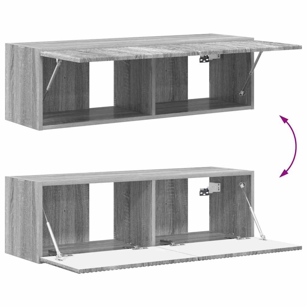 Dulap TV de perete Gri Sonoma 60 x 31 x 29.5 cm Lemn compozit — imaginea 12