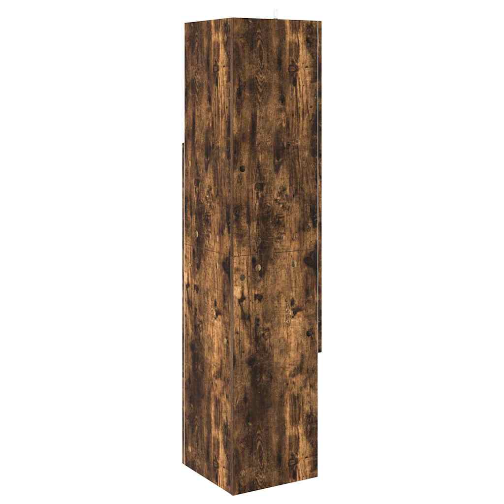 Dulap de colt Alb 32x32x140cm Lemn compozit — imaginea 8