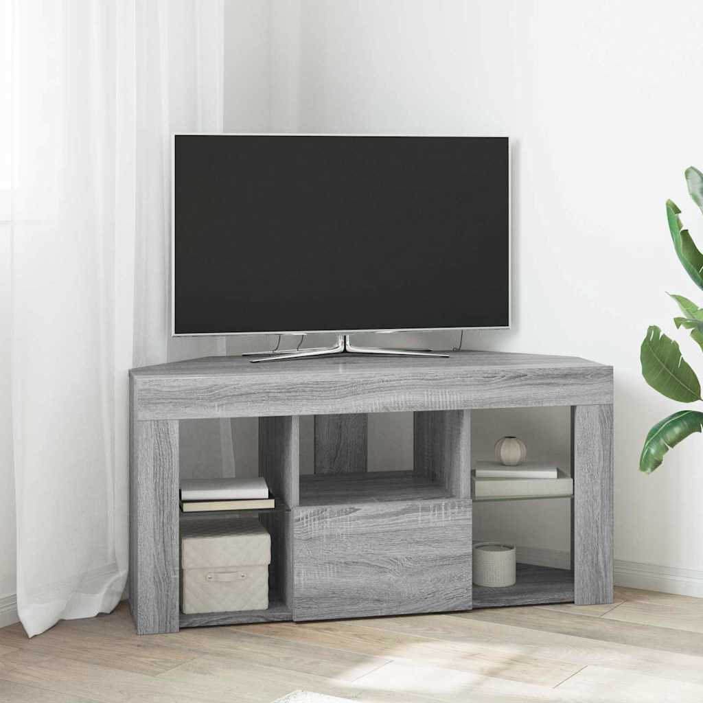 Sifonier LED pentru TV coltar Gri Sonoma 106 x 40 x 50 cm — imaginea 2