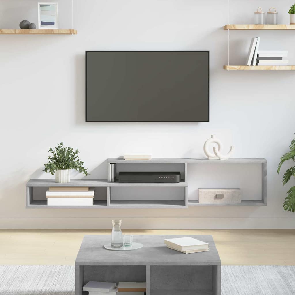 SuportTVdeperete 150x25x28,5cm Lemn compozit — imaginea 2