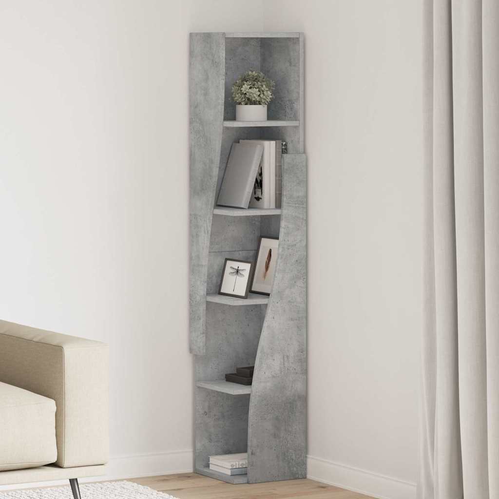 Dulap de colt Alb 27,5x27x140cm Lemn compozit — imaginea 2