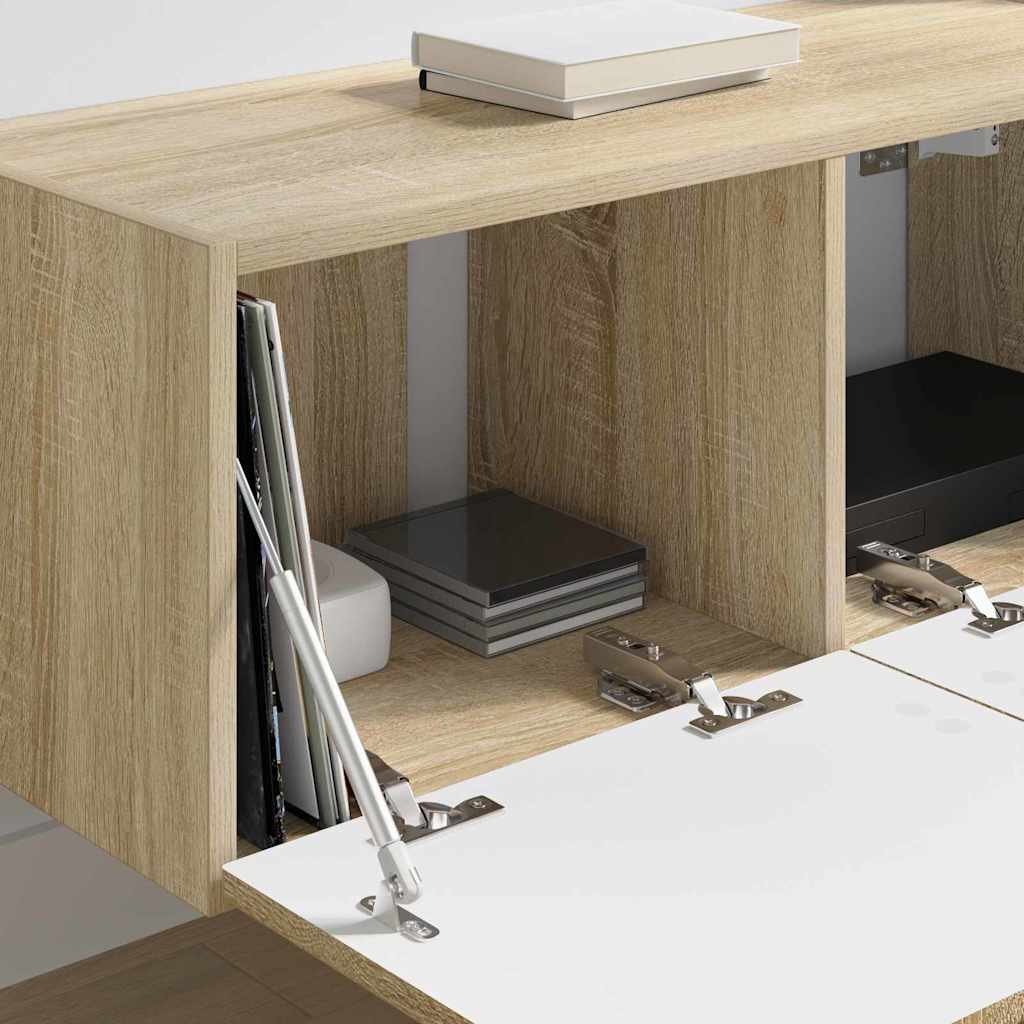 Dulap TV de perete 2 pcs Sonoma 60 x 31 x 29.5 cm Lemn compozit — imaginea 5