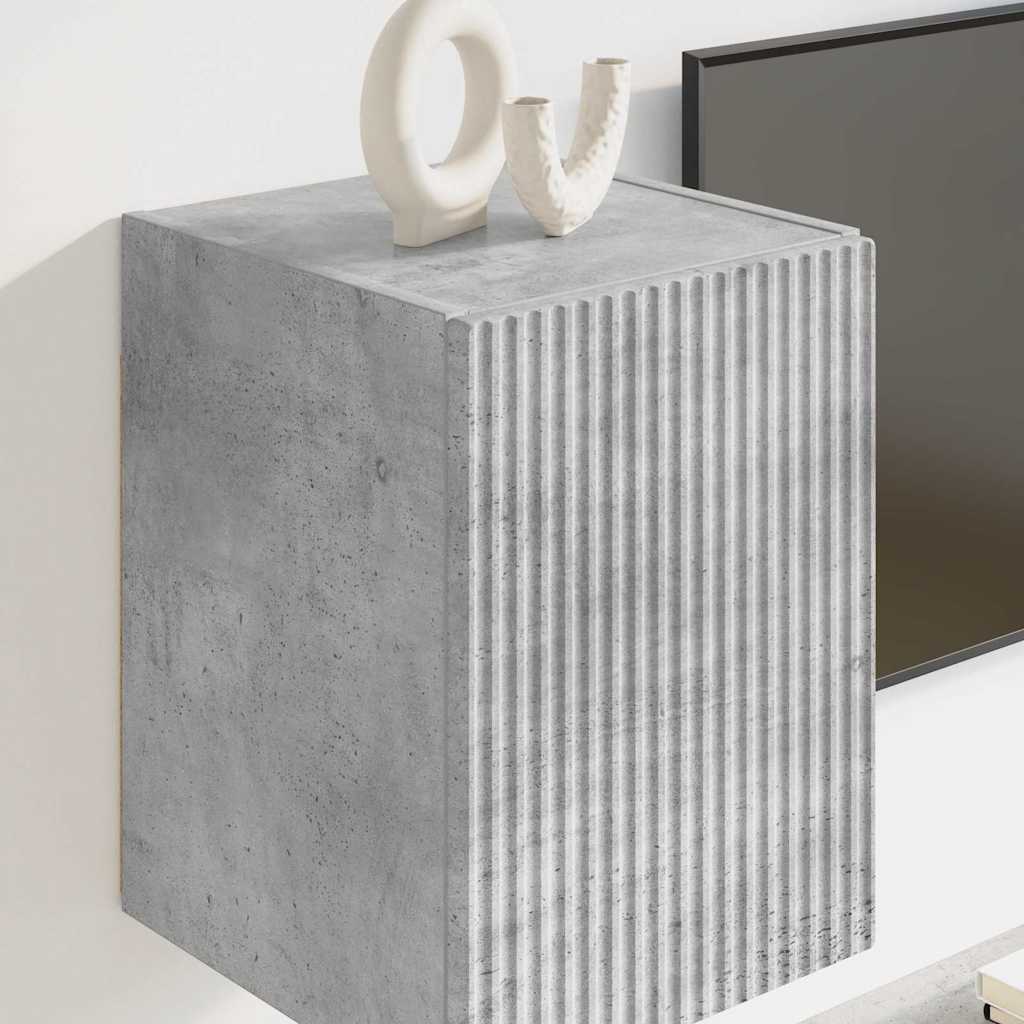 Dulap TV de perete 2 pcs Beton 30 x 31 x 40 cm Lemn compozit — imaginea 5