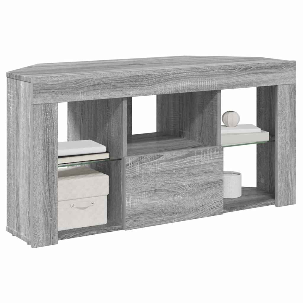 Sifonier LED pentru TV coltar Gri Sonoma 106 x 40 x 50 cm — imaginea 4