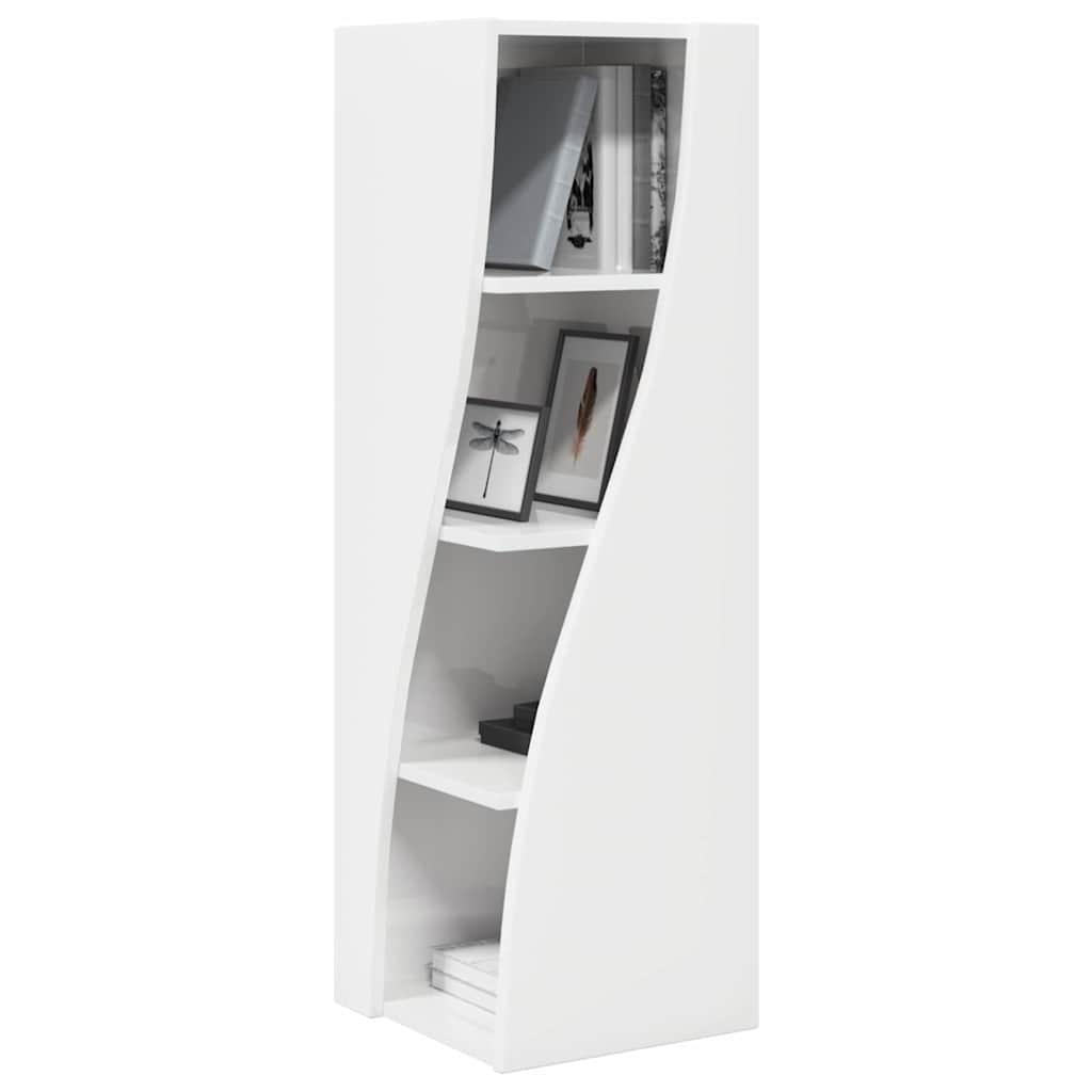 Dulap de colt Alb 32x32x102cm Lemn compozit — imaginea 4