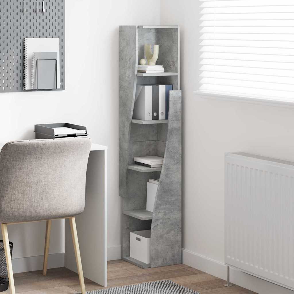 Dulap de colt Alb 27,5x27x140cm Lemn compozit — imaginea 5