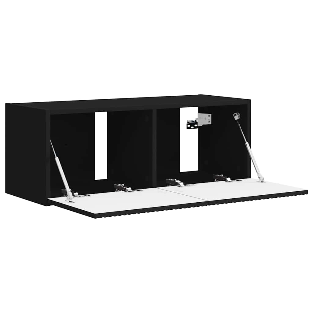 Dulap TV de perete Negru 60 x 31 x 29.5 cm Lemn compozit — imaginea 6