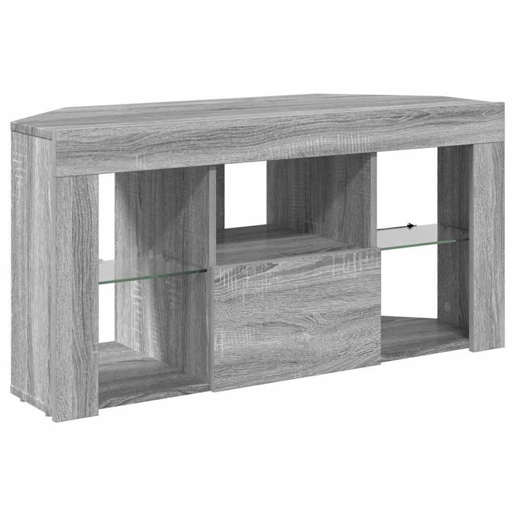 Sifonier LED pentru TV coltar Gri Sonoma 106 x 40 x 50 cm — imaginea 7