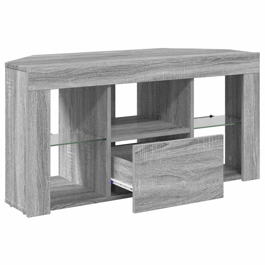 Sifonier LED pentru TV coltar Gri Sonoma 106 x 40 x 50 cm — imaginea 8