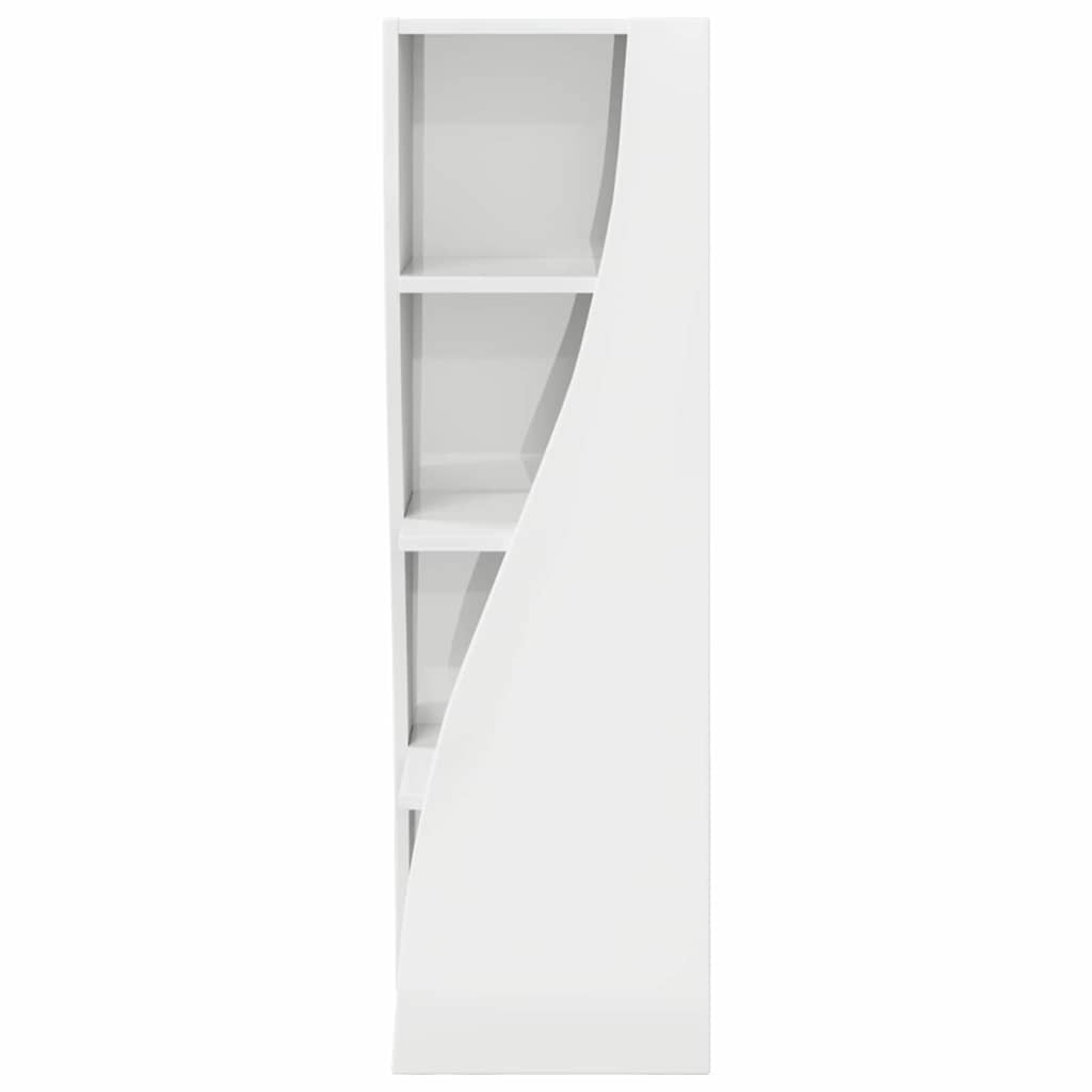Dulap de colt Alb 32x32x102cm Lemn compozit — imaginea 7