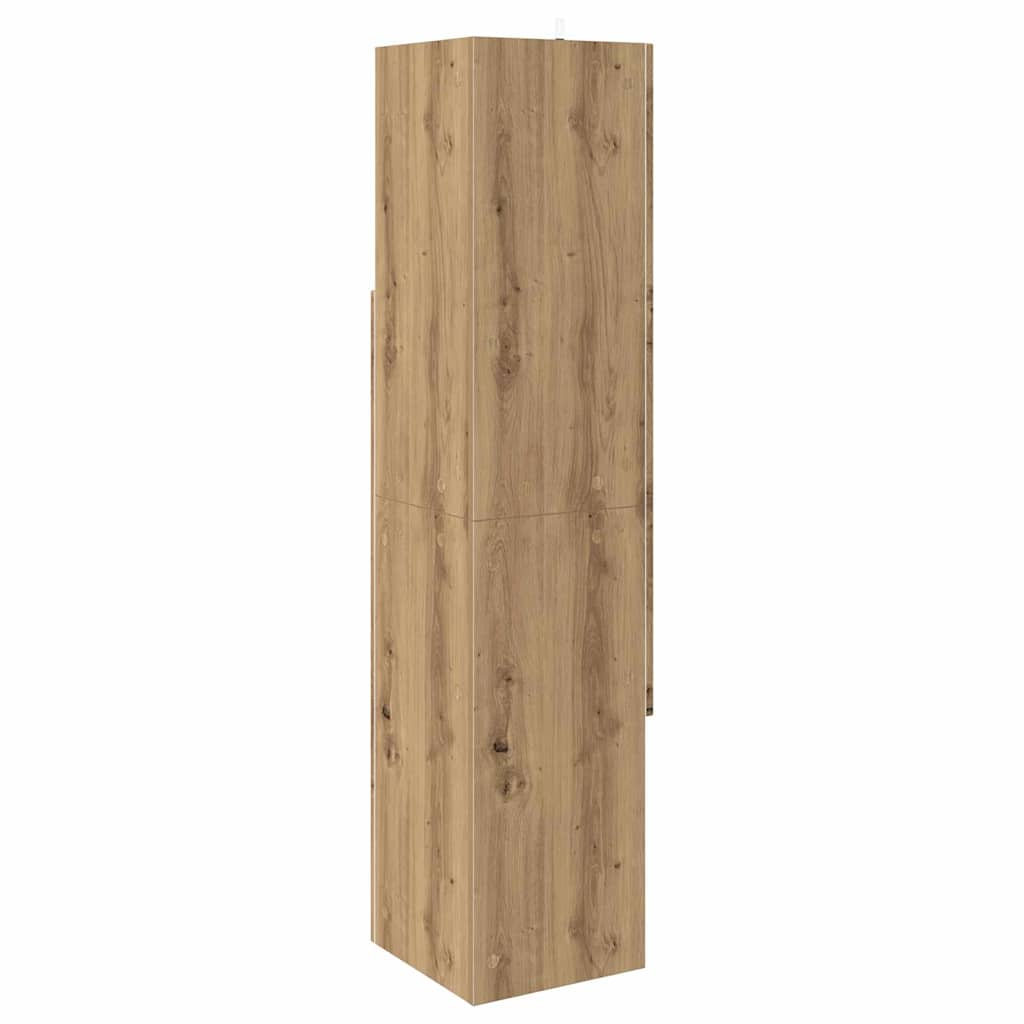 Dulap de colt Alb 32x32x140cm Lemn compozit — imaginea 8