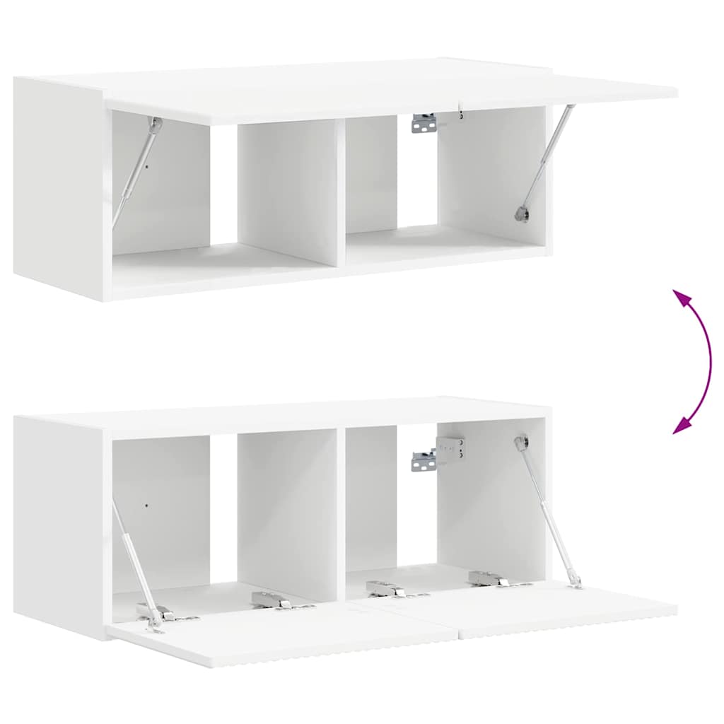 Dulap TV de perete Alb 60 x 31 x 29.5 cm Lemn compozit — imaginea 12
