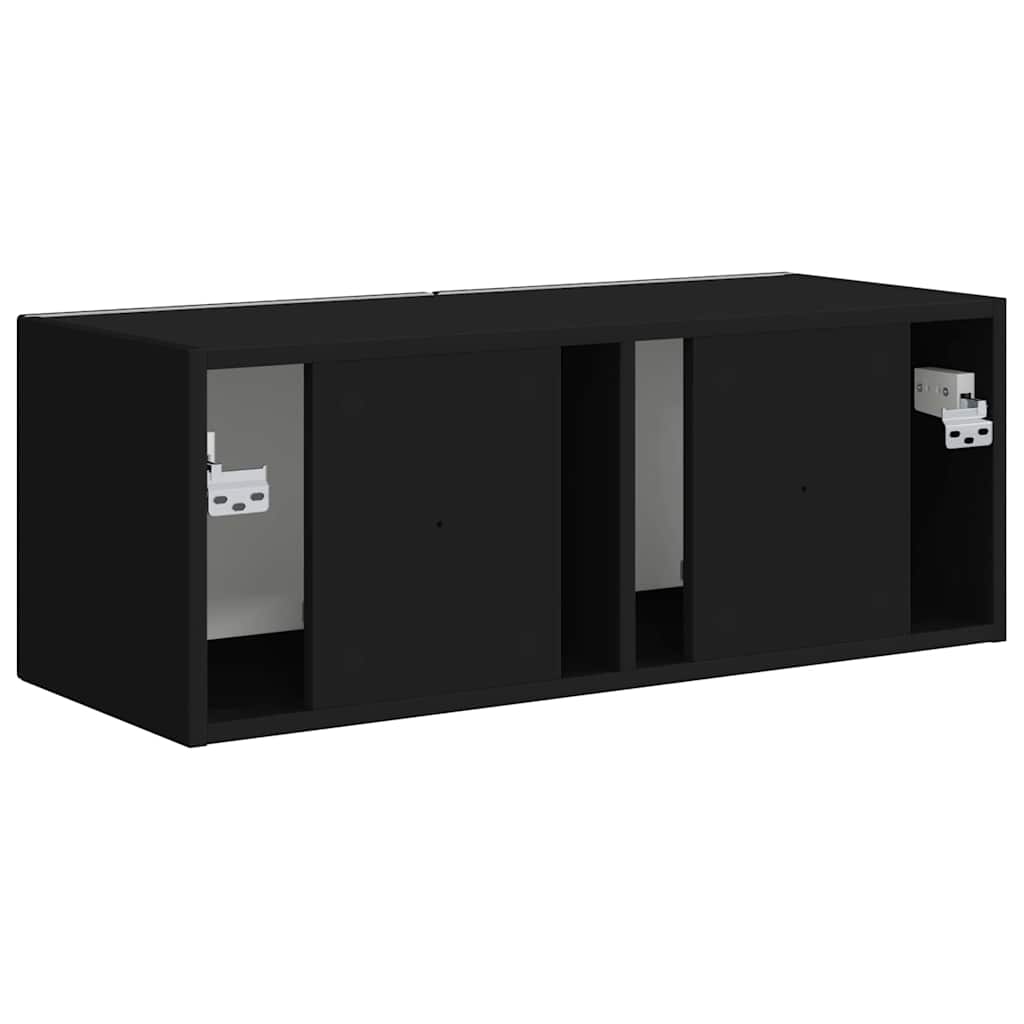 Dulap TV de perete Negru 60 x 31 x 29.5 cm Lemn compozit — imaginea 9