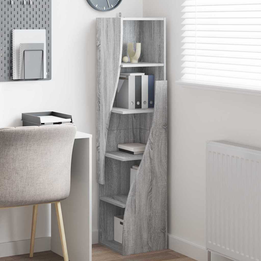 Dulap de colt Alb 32x32x140cm Lemn compozit — imaginea 5