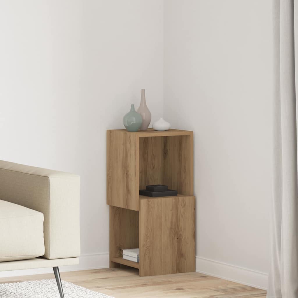 Dulap de colt Alb 30,5x30x65cm Lemn compozit — imaginea 2