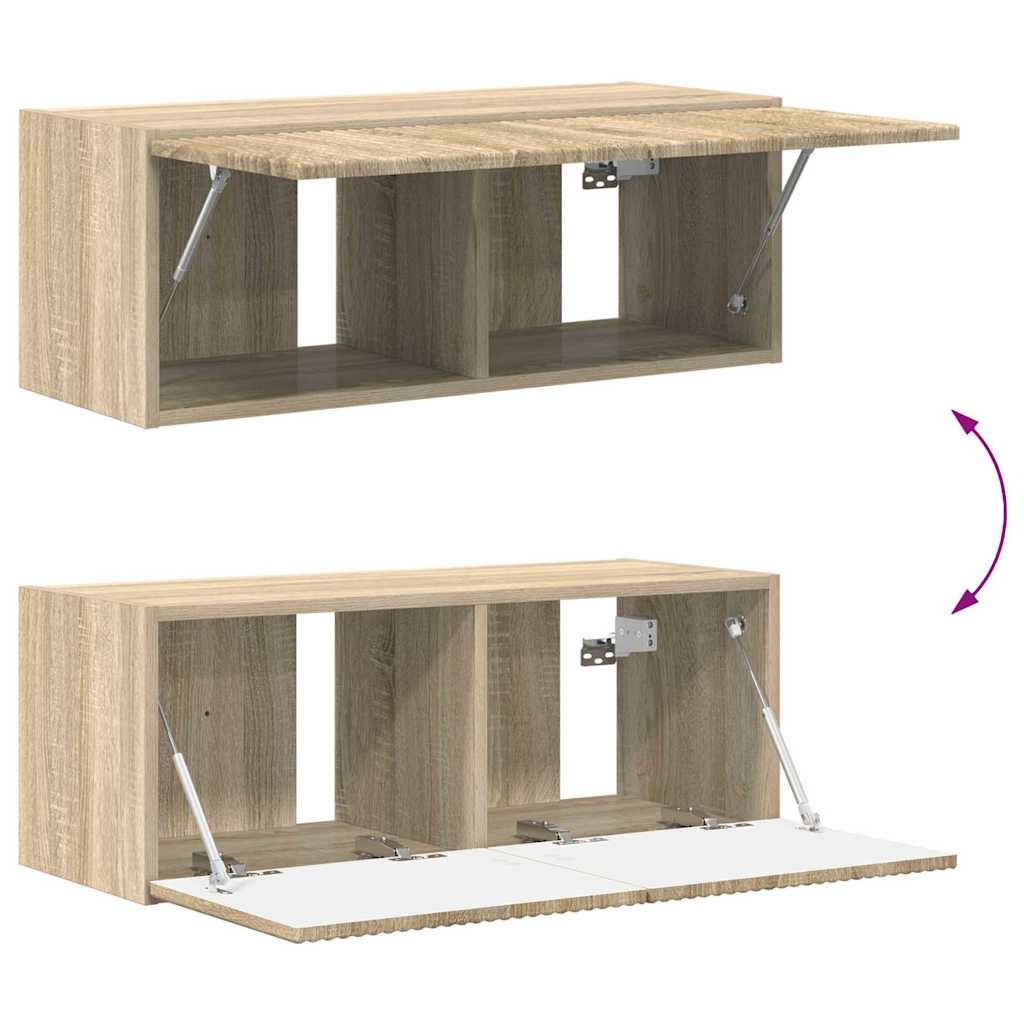Dulap TV de perete 2 pcs Sonoma 60 x 31 x 29.5 cm Lemn compozit — imaginea 13