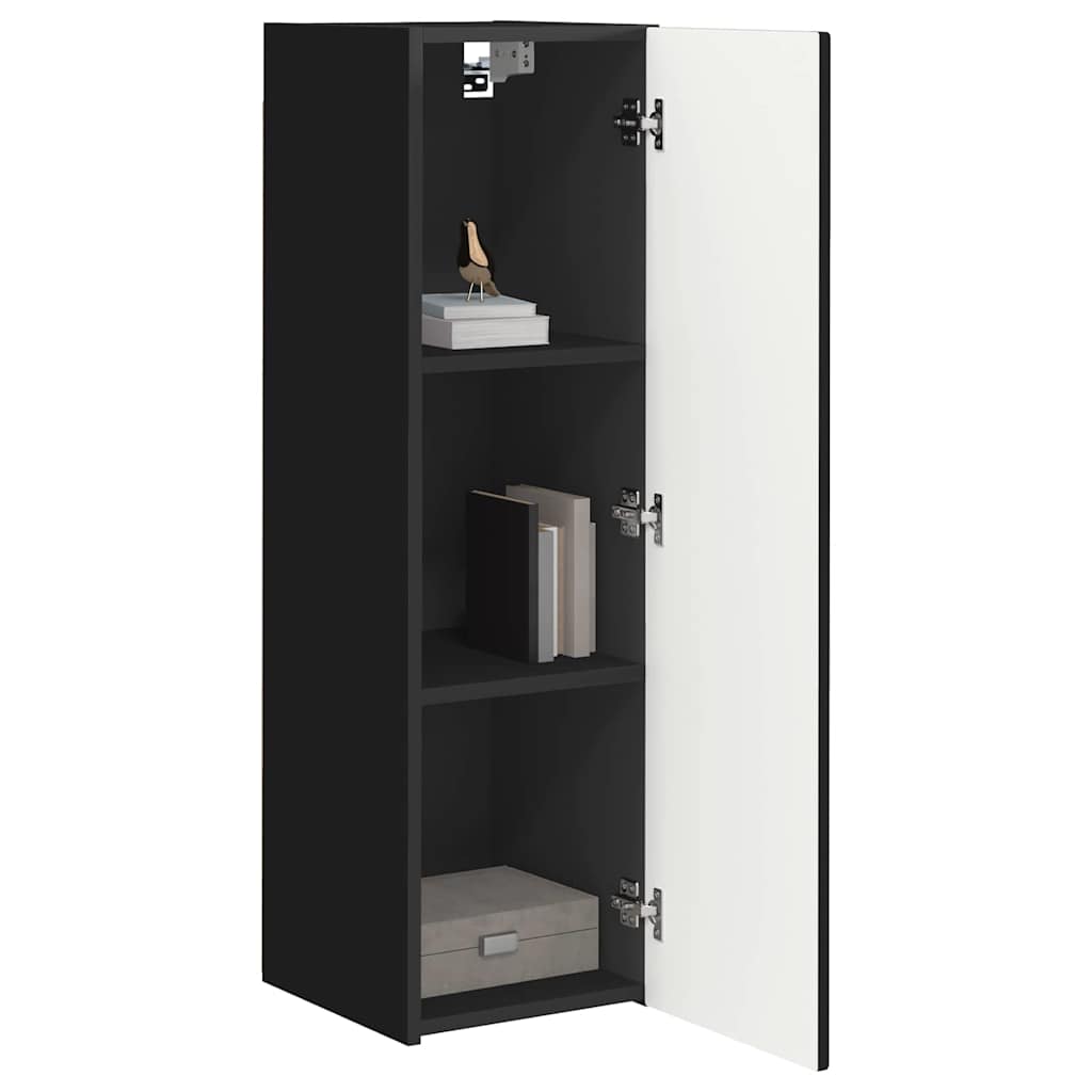 Dulap TV de perete 2 pcs Negru 30 x 31 x 100 cm Lemn compozit — imaginea 4