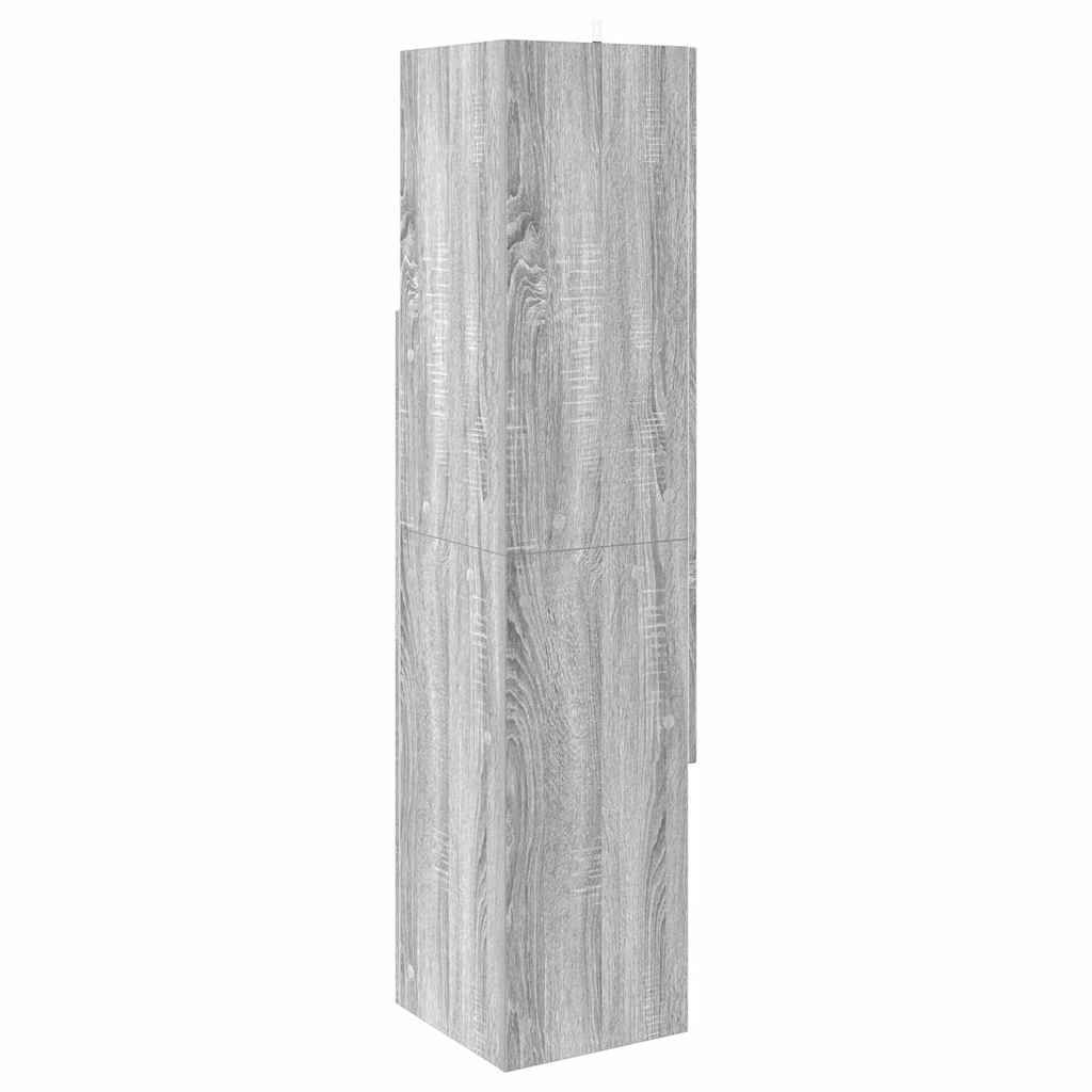 Dulap de colt Alb 32x32x140cm Lemn compozit — imaginea 8