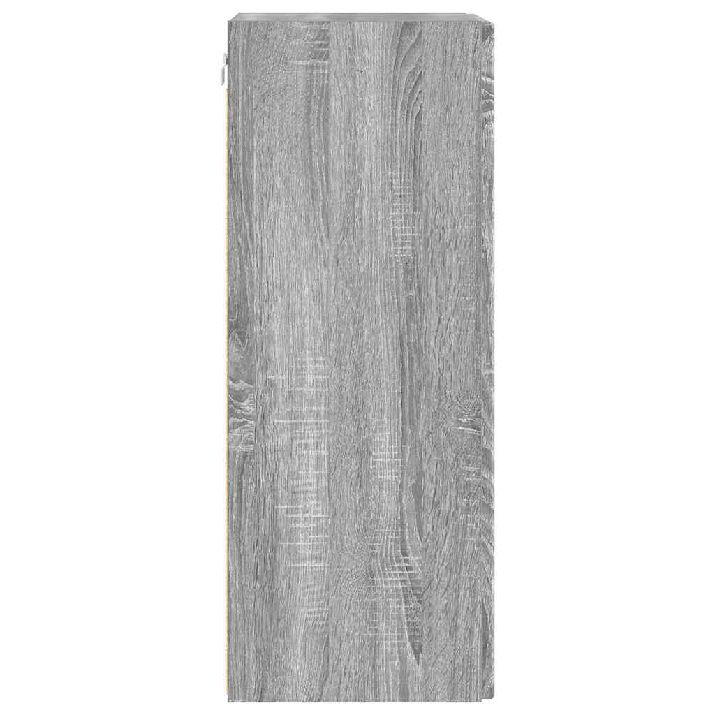 Dulap TV de perete Gri Sonoma 30 x 31 x 80 cm Lemn compozit — imaginea 8