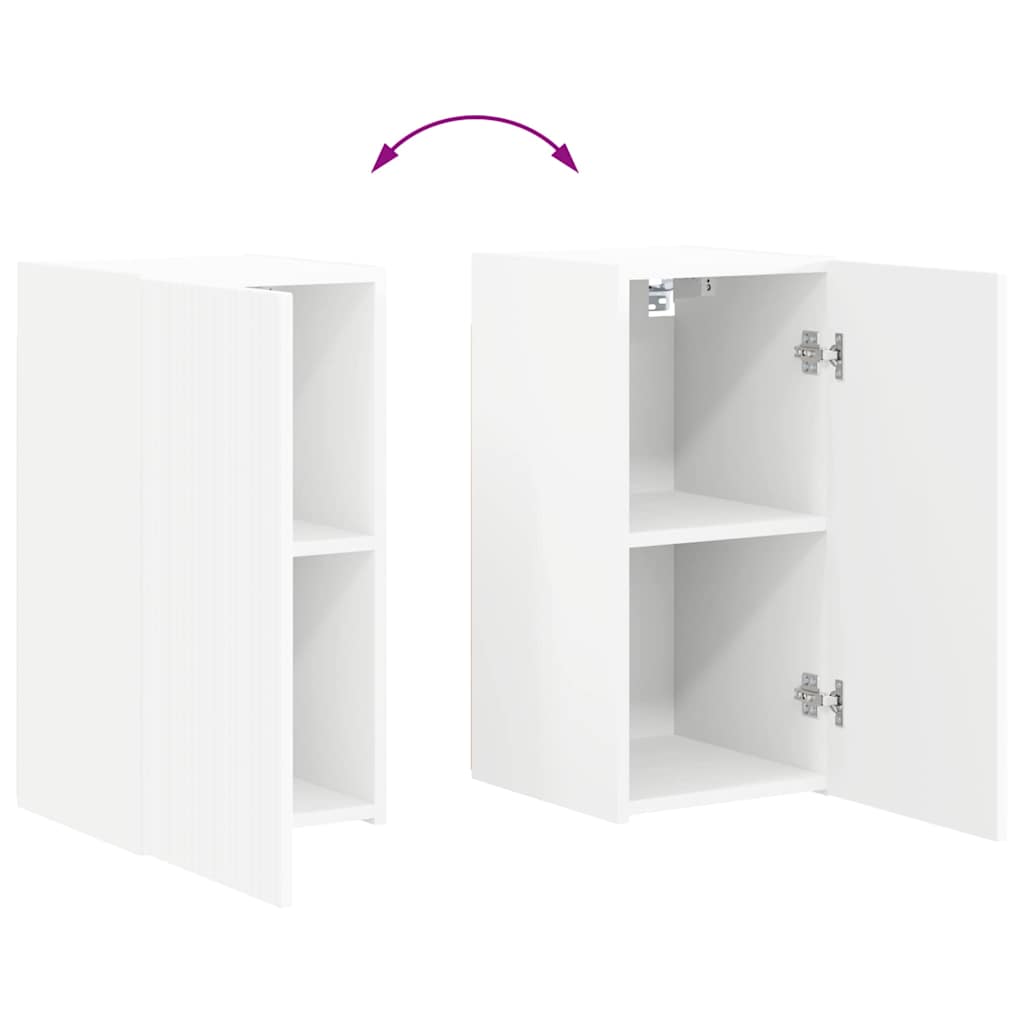 Dulap TV de perete Pe perete Alb 30 x 31 x 60 cm Lemn compozit — imaginea 13