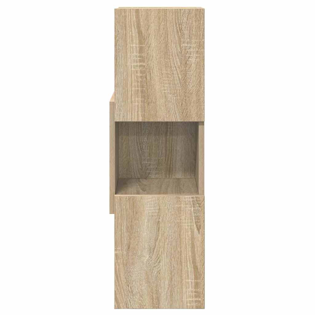 Dulap de colt Alb 25,5x25x80cm Lemn compozit — imaginea 4