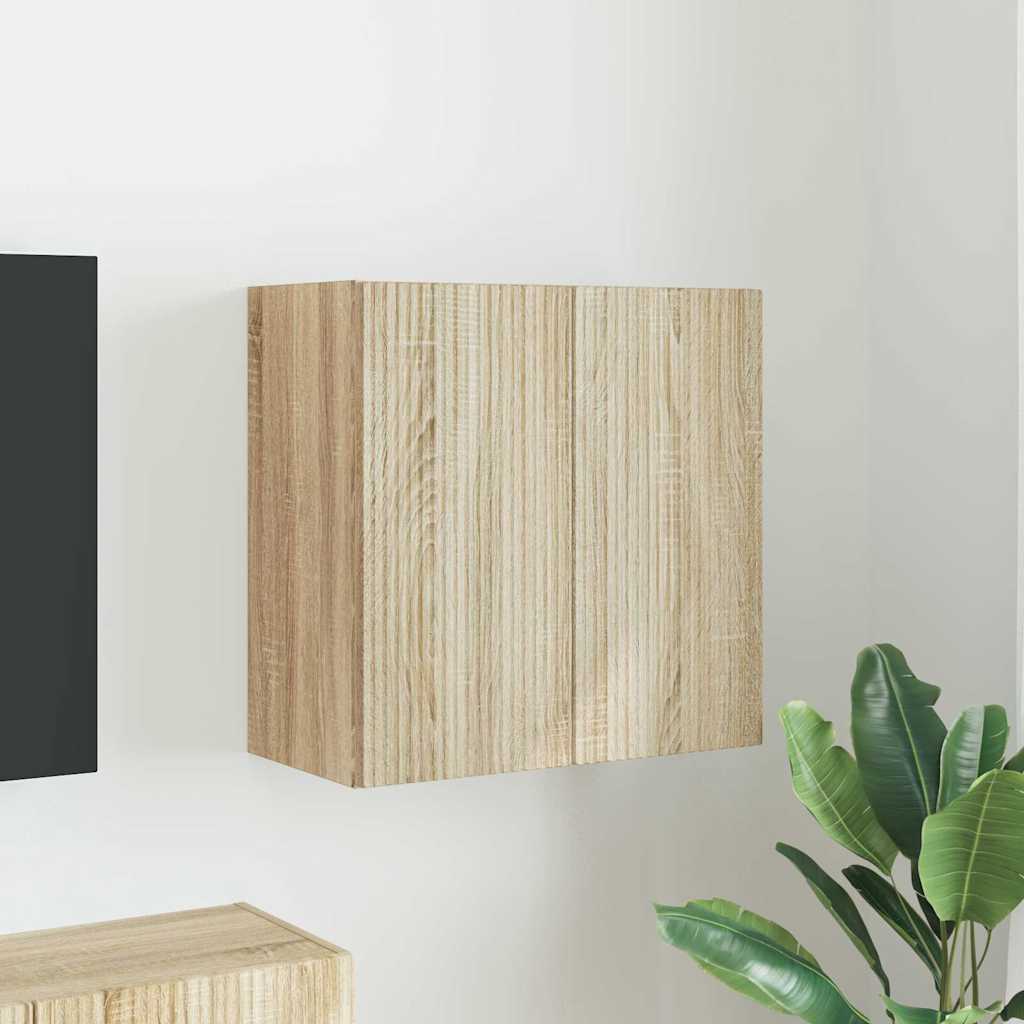 Dulap TV de perete Pe perete Stejar Sonoma 59,5 x 31 x 60 cm — imaginea 2