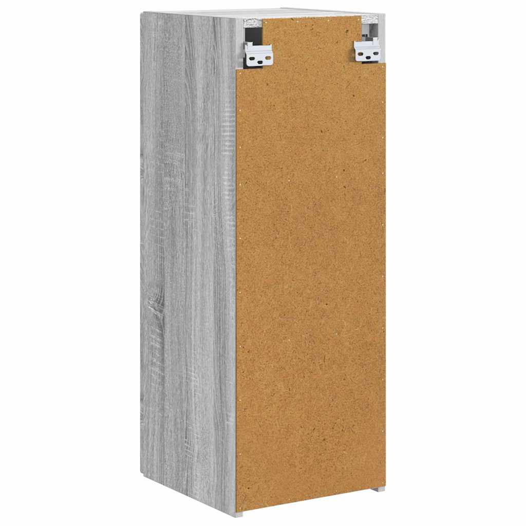 Dulap TV de perete Gri Sonoma 30 x 31 x 80 cm Lemn compozit — imaginea 9