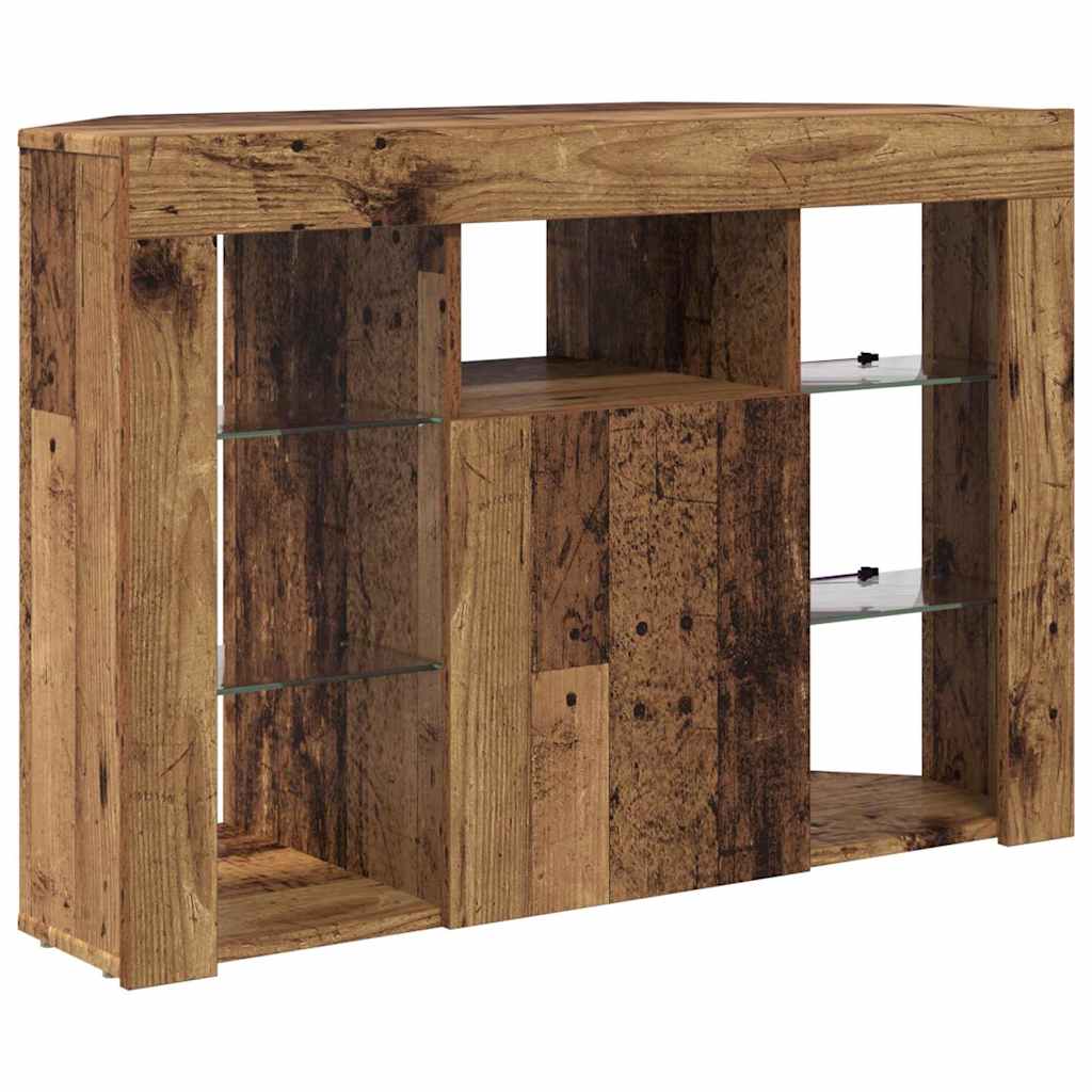Sifonier LED pentru TV coltar Lemn Vechi 107 x 40 x 68 cm — imaginea 7