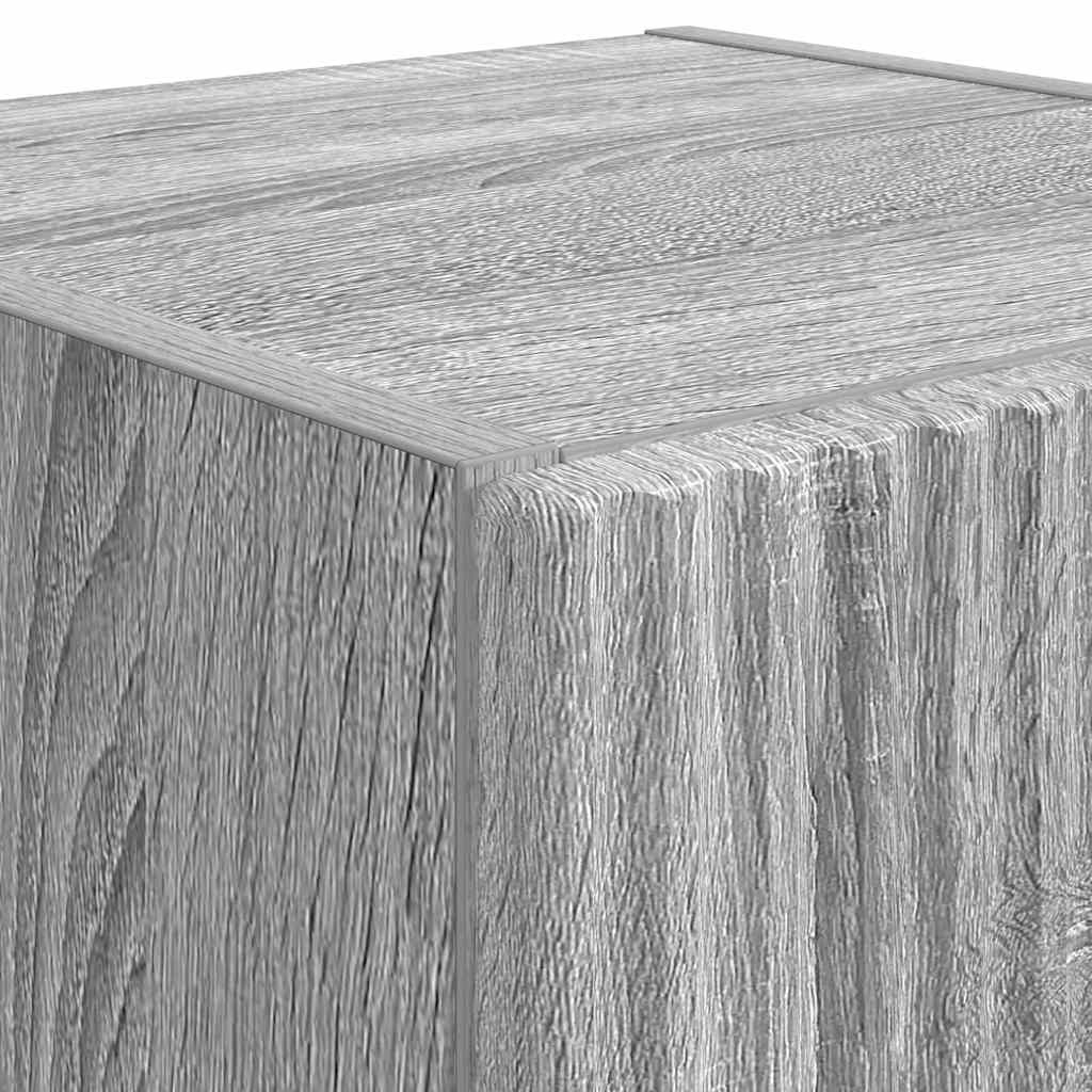 Dulap TV de perete Gri Sonoma 30 x 31 x 80 cm Lemn compozit — imaginea 10
