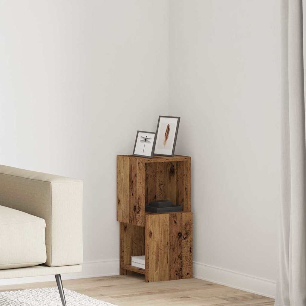 Dulap de colt Alb 25,5x25x55cm Lemn compozit — imaginea 2