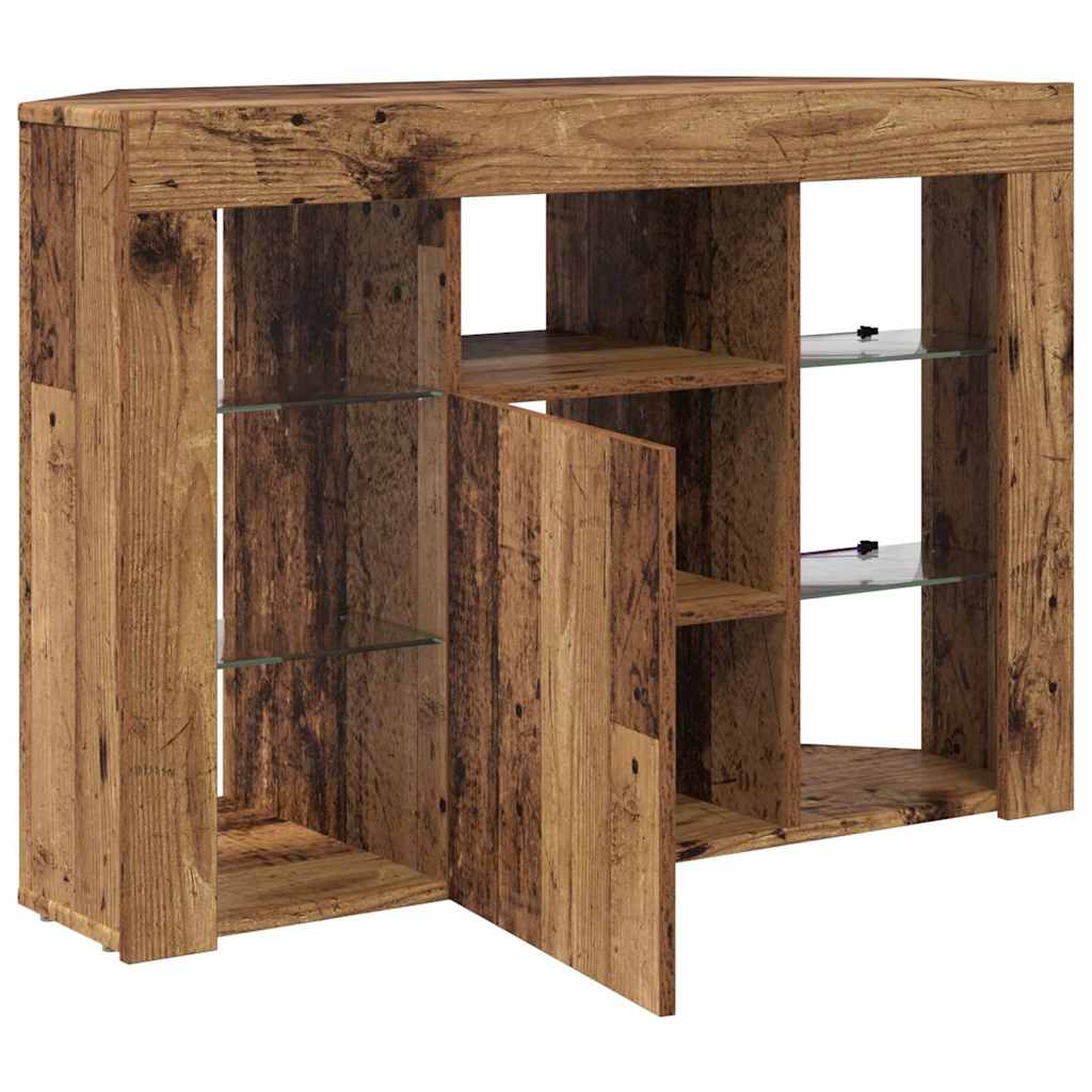 Sifonier LED pentru TV coltar Lemn Vechi 107 x 40 x 68 cm — imaginea 8