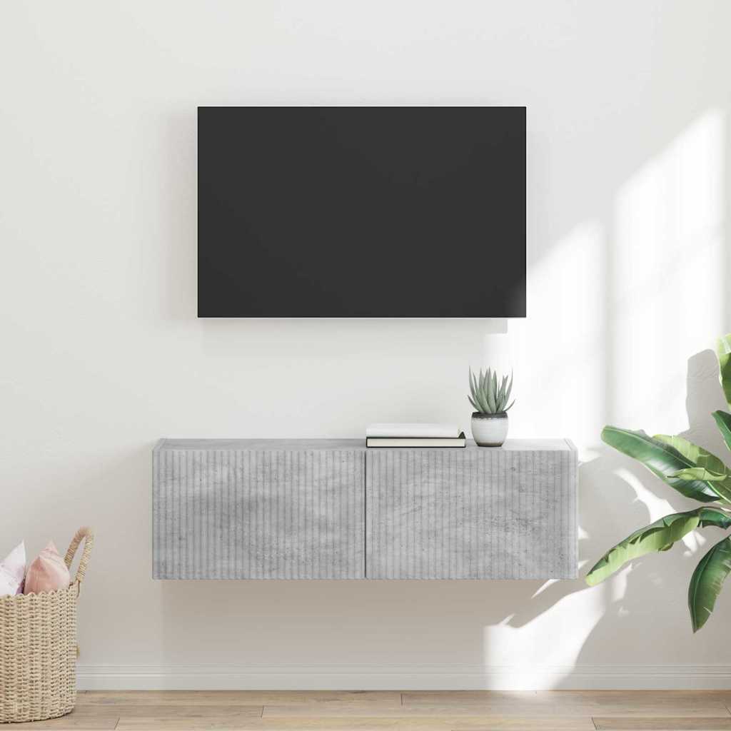 Dulap TV de perete Beton 60 x 31 x 29.5 cm Lemn compozit — imaginea 2