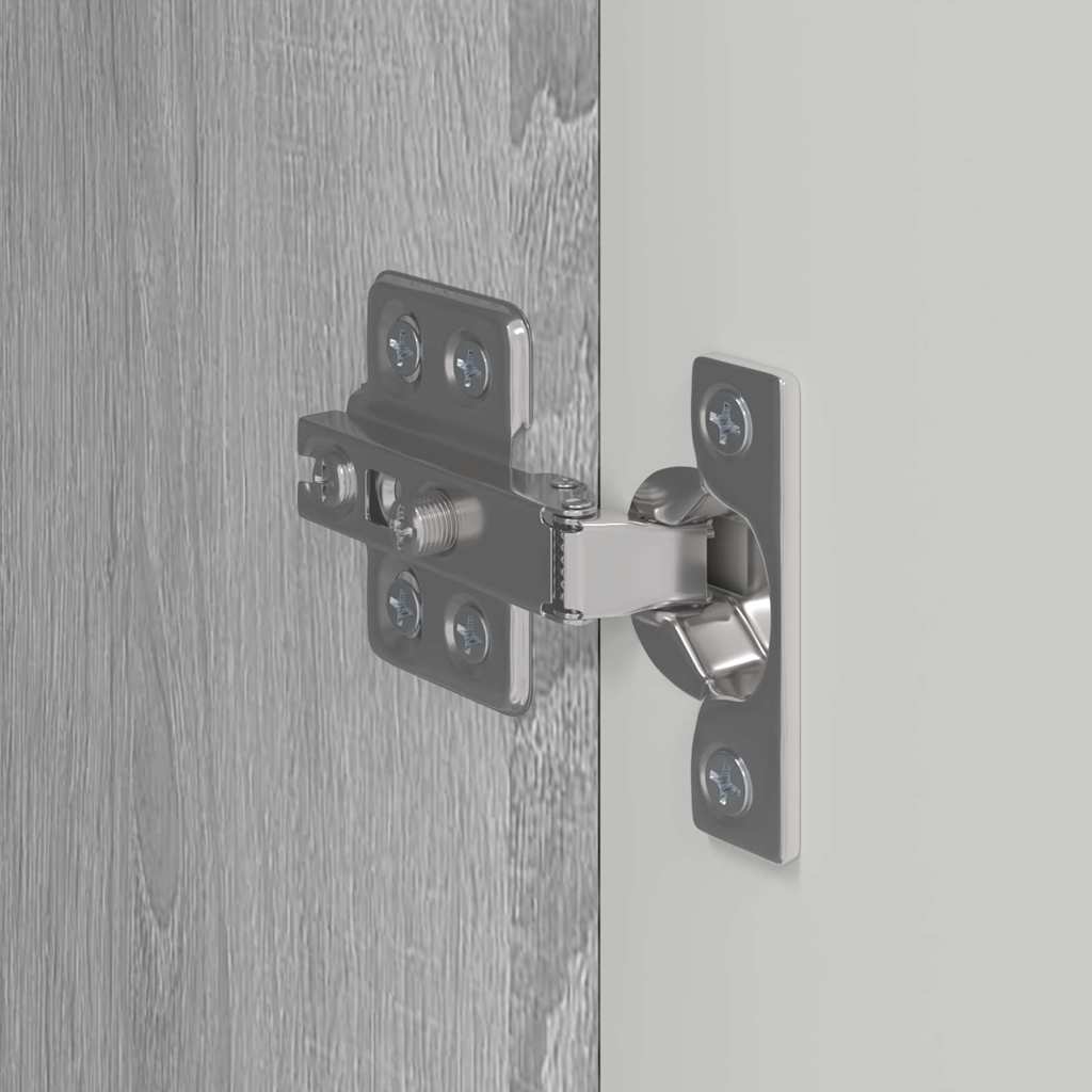 Dulap TV de perete Gri Sonoma 30 x 31 x 80 cm Lemn compozit — imaginea 11