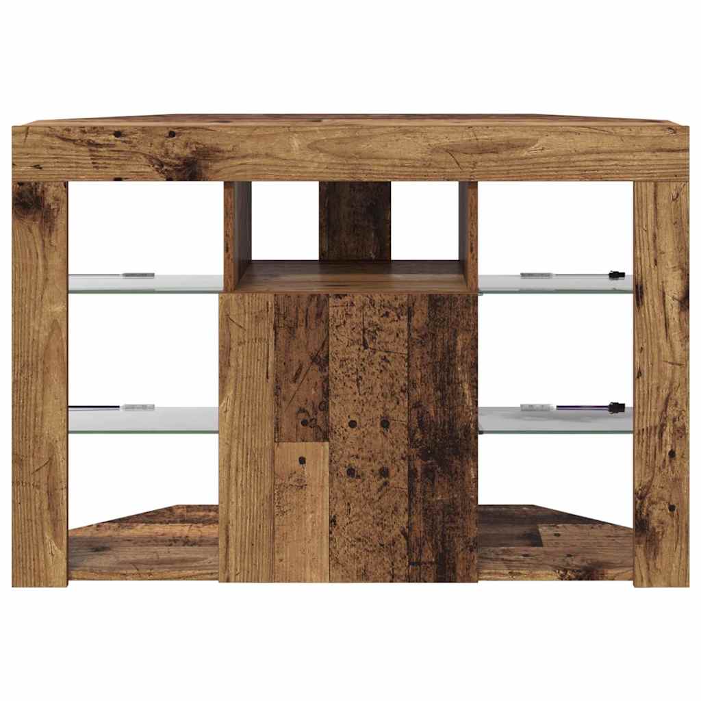 Sifonier LED pentru TV coltar Lemn Vechi 107 x 40 x 68 cm — imaginea 9