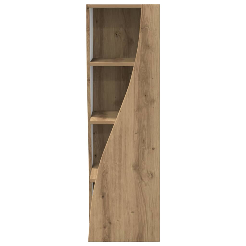 Dulap de colt Alb 32x32x102cm Lemn compozit — imaginea 7